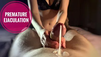 Huge Load Milked from Locked Cock