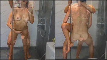 Shower prostate massage and deepthroat satisfaction