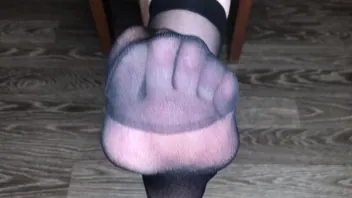 Dominant Girl Teases In Socks And Nylon Feet
