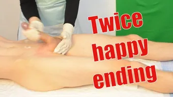 Brazilian Wax Handjob with Double Happy Ending