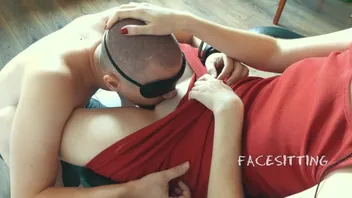 Chained Slave Licks Mistress Pussy On Command