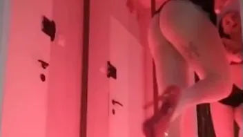 Goth Dominatrix Twerks in Fishnets and Heels