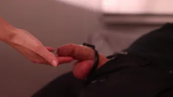 Wife ruins her hubby's orgasm in front of him